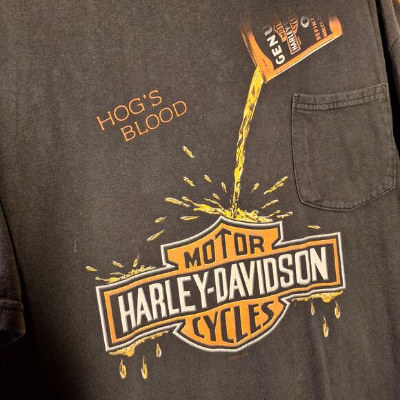 Harley Davidson vintage double sided graphic tee Mens XL Y2K drink splash desert - Picture 6 of 6